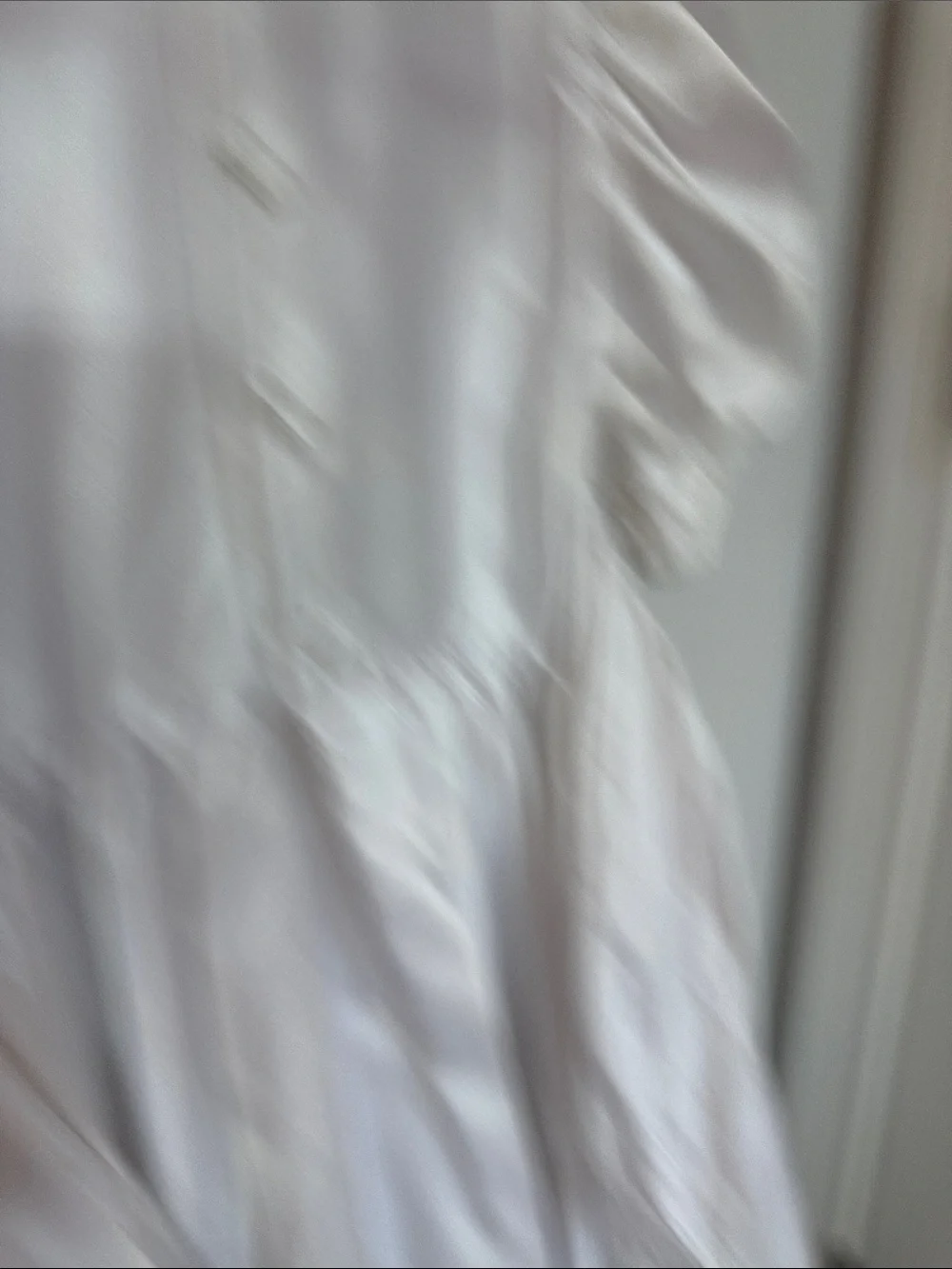 Ivory Satin Girls' Party Dress with Puff Sleeves
